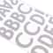 12 Pack: 2.25" Silver Glitter Alphabet Stickers by Recollections™
